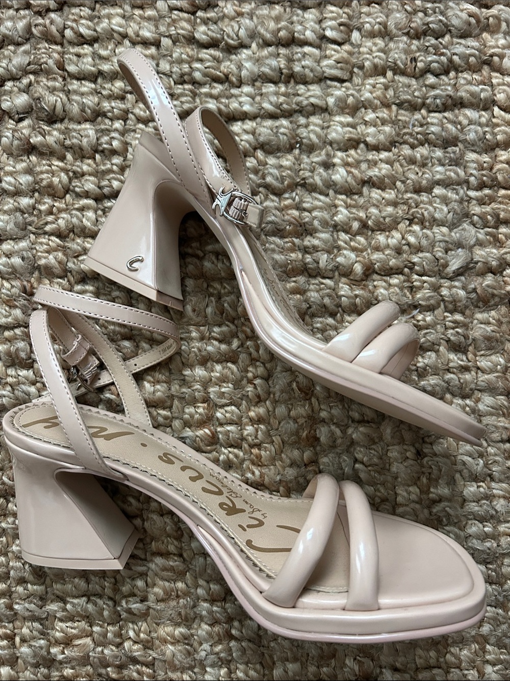 Circus by Sam Edelman Holly nude strappy heeled dress shoes 7 1/2 prom wedding
